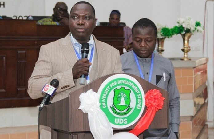 Prof Mamudu A. Akudugu, National President of UTAG addressing the Congress