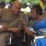 Former President John Dramani Mahama and his running mate, Prof. Jane Naana Opoku-Agyemang.