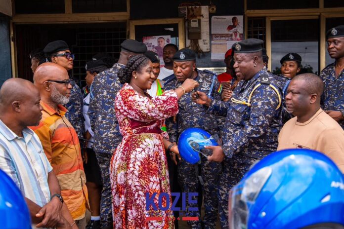 Kozie boosts Adentan security with donation of motorbikes to police