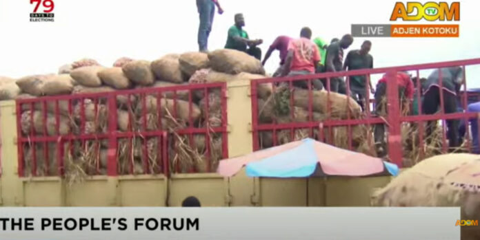 Onion traders in Adjen Kotoku urge gov't to fix deteriorating road