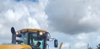 Agyareago road in the Asante Akyem Central under construction by DRIP