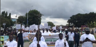 Catholic Archdiocese leads protest walk against galamsey