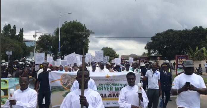 Catholic Archdiocese leads protest walk against galamsey