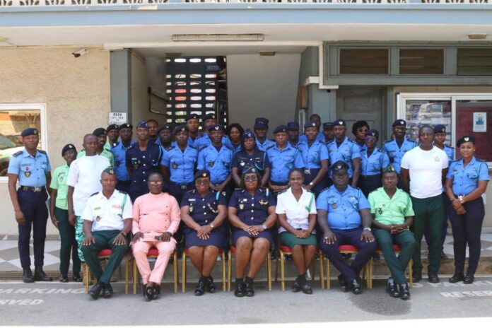 NATIONAL AMBULANCE SERVICE TRAINS GRA, CUSTOMS DIVISION AS PART AWARENESS CREATION ON WORLD HEART DAY.