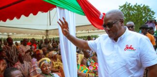 flagbearer of the National Democratic Congress (NDC), John Dramani Mahama,