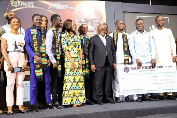 Winners of the 5th Edition of the Presidential Pitch applaud prez. Akufo-Addo for the opportunity