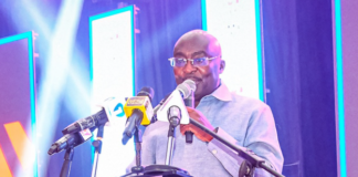 Credit: Dr Mahamudu Bawumia speaking at the launch of local music streaming platform, Ghana Music Xperience (GMX) in Accra on October 30, 2024.