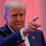 President-elect Donald Trump gestures as he meets with House Republicans on Capitol Hill in Washington, DC, on November 13. Brian Snyder/Reuters