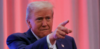 President-elect Donald Trump gestures as he meets with House Republicans on Capitol Hill in Washington, DC, on November 13. Brian Snyder/Reuters