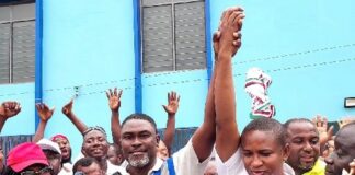 Mohammed Adamu Ramadan as he was announced as the MP-elect for the constituency