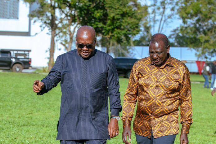 President-elect John Dramani Mahama has paid a courtesy visit to Kenyan President William Ruto to deliberate on regional integration, continental security, and ways to enhance collaboration between Ghana and Kenya.