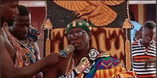 The paramount chief of the Ntrubo North Traditional Area, Nana Obirikitibi Amnadu Okordie I