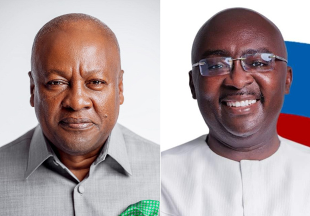 John Dramani Mahama and Dr Mahamudu Bawumia (credit: Official Facebook pages)