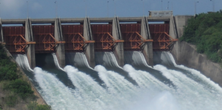 Akosombo Dam on the Volta River in Ghana/credit: Wikipedia