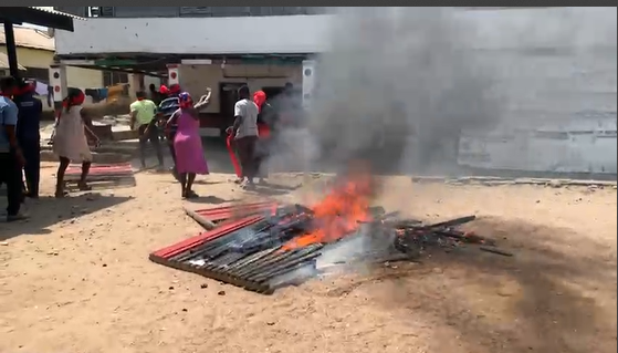 Effutu NDC supporters set party office equipment ablaze over appointment snub