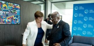 Managing Director of the International Monetary Fund (IMF), Kristalina Georgieva and akufo addo