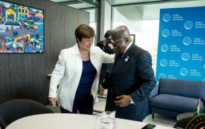 Managing Director of the International Monetary Fund (IMF), Kristalina Georgieva and akufo addo