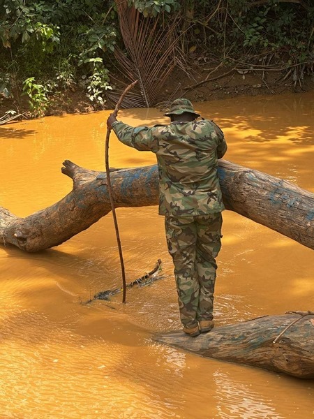 military personnel at the site.