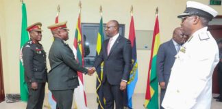 CDS, Service Chiefs Pay Courtesy Visit to Defence Minister Omane Boamah