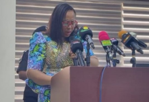 Newly sworn-in Greater Accra Regional Minister, Linda Ocloo,