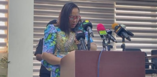 Newly sworn-in Greater Accra Regional Minister, Linda Ocloo,