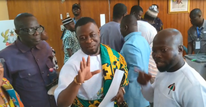 Tarkwa-based businessman Maxwell Boakye has emerged victorious in the Western Regional Council of State election, securing a decisive win with 17 out of 28 votes in the first round of voting.