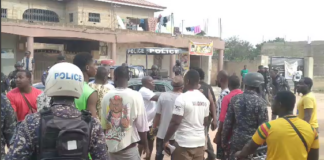 Kasoa Opeikuma Residents Clash with Police, Landguards Over Forced Eviction